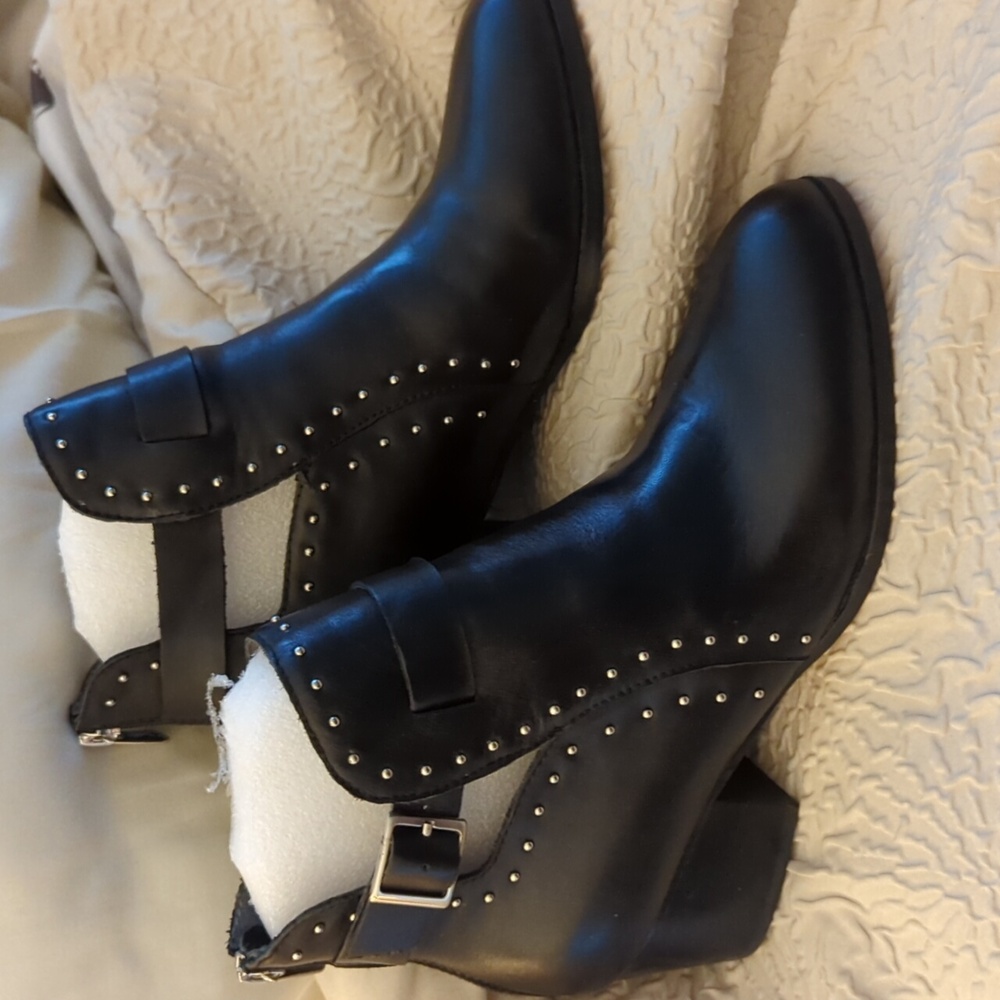 Nwt leather designer booties